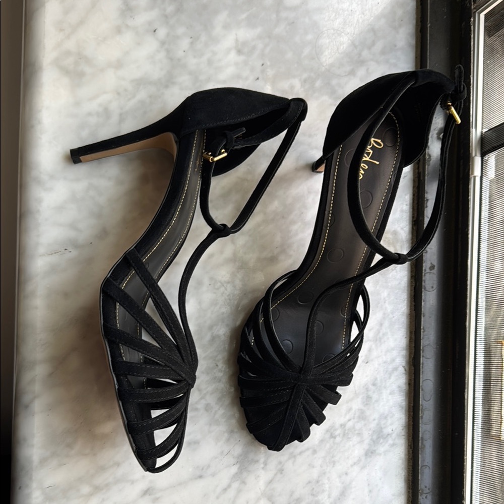 Black Strappy Women's Heels